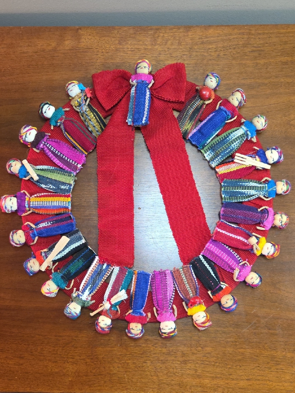 Guatamalan Worry Doll Wreath 12"